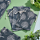 PandaHall Elite 20個2サイズの布製パッキングポーチ巾着袋再利用可能な食料品バッグキャンディー結婚披露宴用キャンディートラベル財布バレンタインは生命の木のある長方形を好む  スチールブルー ABAG-PH0002-36-5
