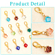 CHGCRAFT 22Pcs Cubic Crystal Charms Cube Glass Pendant Decoration Lobster Clasp Charms for Jewelry Making Necklace Earring Accessory HJEW-CA0001-34-5