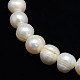 Klasse eine natürliche kultivierte Süßwasserperle Perlen Stränge PEAR-L001-B-10-01-2