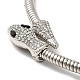 Ожерелья из сплава с круглой змеиной цепочкой NJEW-Z020-02P-4