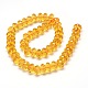 Faceted(64 Facets) Rondelle Cultured Piezoelectric Citrine Beads Strands G-I152-8x12-S-AA-3