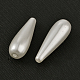 ABS Plastic Imitation Pearl Beads Teardrop Beads X-MACR-G004-11-3