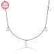 925 colliers pendentif rond plat en argent sterling pour femme NW7727-3-1