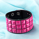 Unisex Fashion Leather Cord Alloy Studded Bracelets BJEW-BB15511-E-8