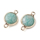 Natural Amazonite Connector Charms G-C102-09I-G-2