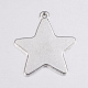 Tibetan Style Alloy Stamping Blank Tag Pendants EA085Y-NF-3