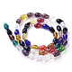 Faceted Drop Glass Beads Strands X-EGLA-E010-10x15mm-03-2