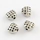 Supports coeur alliage perle de strass de style tibétain X-TIBEB-Q060-054-FF-1