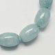Barrel Shaped Gemstone Dyed Natural Aquamarine Stone Beads Strands G-S114-25-1