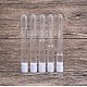 Pandahall 100 paquete de tubos de ensayo de plástico transparente con tapas blancas de 13x102 mm para joyería semillas de polvo de especias líquido experimento fiesta de cumpleaños CON-PH0011-07-5