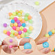 SUPERFINDINGS 60Pcs 11.5mm Colorful Luminous Silicone Beads 10 Colors Round Silicone Loose Beads Glow in Dark Round Beads DIY Necklace Bracelet Beads for DIY Craft Jewelry Making SIL-FH0001-02-5