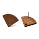 Walnut Wood Stud Earring Findings MAK-N032-048-1