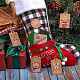 クリスマステーマクラフト紙カード  ロープでカードを表示  長方形  ペルー  8.2x5x0.02cm DIY-SZC0003-01-3