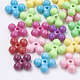 Perles acryliques opaques de couleur unie MACR-S296-04-1