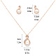 Trendy Women's Stud Earrings and Pendant Necklaces Jewerly Sets SJEW-L192-07RG-2