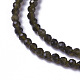 Chapelets de perles en obsidienne dorée naturelle G-F596-17-2mm-3