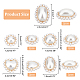 Nbeads 10pcs 5 style abs plastique imitation perle pendentifs FIND-NB0002-48-2