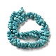 Hilos de perlas sintéticas teñidas de turquesa G-E594-08-2