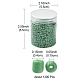 1300 個 6/0 ガラスシードビーズ  不透明色  ラウンド  DIYジュエリー作成用の小さなクラフトビーズ  淡緑色  4mm  穴：1.5mm SEED-YW0002-19B-3