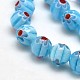 Faceted Millefiori Glass Round Beads Strands LK-P006-02-3