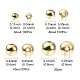 270個のccbプラスチックビーズ  DIYのジュエリーには  ラウンド  ゴールドカラー  3~8mm  穴：1.2~1.8mm CCB-YW0001-17-3