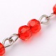 Fatti a mano rotonda perle di vetro catena per collane bracciali fare AJEW-JB00057-06-2