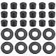 Chgcraft20pcsフラットラウンドabsプラスチックワッシャー  20個のコラムビリヤードエンドキャップ付き  フーズボール用  ブラック  ワッシャー：約38.5x2mm  穴：17.5mm  エンドキャップ：約19.5x18mm  穴：15.5mm FIND-CA00004-79-1