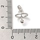 925 fermaglio planetario in stile medaglione in argento sterling placcato in rodio STER-NH0001-55B-P-5