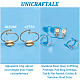 Unicraftale 4pcs 4 estilo 304 fornituras de anillo de manguito abierto de acero inoxidable STAS-UN0038-05-4