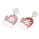 Boucles d'oreilles pendantes de Noël en acrylique avec 304 broche en acier inoxydable pour femme EJEW-D060-01F-2
