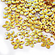 装飾アクセサリー  ポリ塩化ビニールのプラスチック製のスパンコール/スパンコールビーズ  花  ゴールデンロッド  9x9.5x1mm  穴：1mm  約30000個/500g PVC-S033-10A-1
