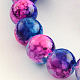 Chapelets de perles en verre peint DGLA-Q014-10mm-05-2