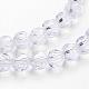 Chapelets de perles en verre transparent GLAA-G013-8mm-72-3