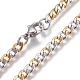304 Stainless Steel Curb Chain Bracelets BJEW-I274-01G-2