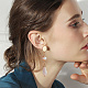 Unicraftale 50 pièces (25 paires) boucle d'oreille avec poussoirs d'oreilles boucle d'oreille plate ronde en acier inoxydable avec boucle boucles d'oreilles dorées pour la fabrication de bijoux broche de 0.8 mm STAS-UN0003-36G-6