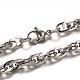 304 collares inoxidables cadena cuerda de acero y pulseras conjuntos de joyas SJEW-L410-04P-1