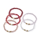 5 pièces ensemble de bracelets extensibles en perles de verre BJEW-JB09677-02-4