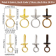 GORGECRAFT 80PCS 4 Colors Metal Brads Fasteners 2 Sizes Mini Brads Fasteners Scoreboard Drawer Handle with Pull Rings for Kitchen Bathroom DIY Decoration Crafts(Antique Lime+Gold+Light Gold+Silver) FIND-GF0003-97-2