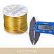 BENECREAT 15 Gauge (1.5mm) Aluminum Wire 220FT (68m) Anodized Jewelry Craft Making Beading Floral Colored Aluminum Craft Wire - Light Gold AW-BC0001-1.5mm-08-8