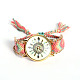 Плетеные хлопчатобумажные шнур браслет часы WACH-G017-01-2