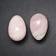 Pendentifs d'œufs de quartz rose naturel G-G922-S-01-2
