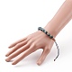 Nylon ajustable pulseras de abalorios trenzado del cordón BJEW-JB05827-01-4