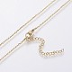 Stainless Steel Pendant Necklaces NJEW-I106-01G-4