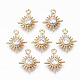 Brass Micro Pave Cubic Zirconia Charms X-KK-S359-050-RS-1