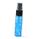 ガラススプレーボトル  ファインミストアトマイザー  プラスチック製のダストキャップと詰め替え可能なボトル付き  幸運の猫の模様と中国語のキャラクター  ライトブルー  2x9.6cm  穴：9.5mm  容量：10ml（0.34fl.oz） MRMJ-M002-03B-04-2