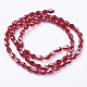 Electroplate Glass Beads Strands EGLA-R008-6x4mm-M-3