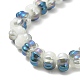 Half Rainbow Plated Electroplate Glass Beads GLAA-G106-02A-HR01-3