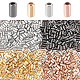 DICOSMETIC 2000Pcs 4 Colors Small Tube Beads 5-6mm CCB Spacer Beads Rose Gold/Platinum/Gunmetal/Golden Bugle Beads Column Beads for DIY Bracelet Necklace Jewellry Making KY-DC0001-07-1