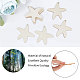 Gorgecraft 20 pièce d'étiquettes de Noël en bois en forme d'étoile de mer WOOD-WH0124-26A-6