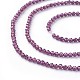 Natürlicher Granat Perlen Stränge G-F619-22-3mm-3